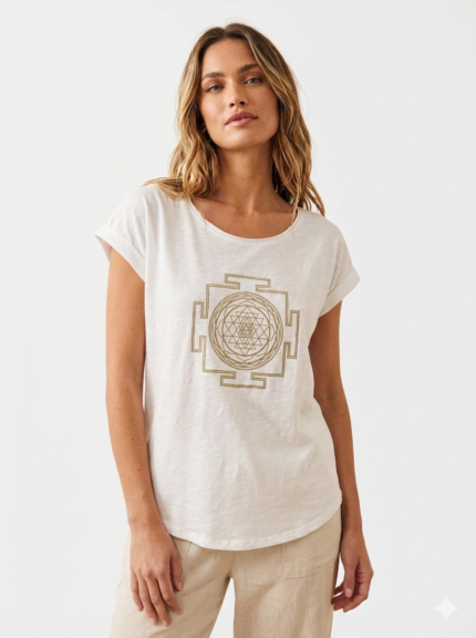 γυναικειο sri yantra λευκο